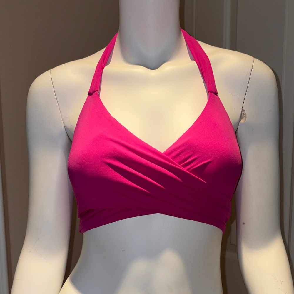 CRZ YOGA Hibiscus Purple Swimsuit Top